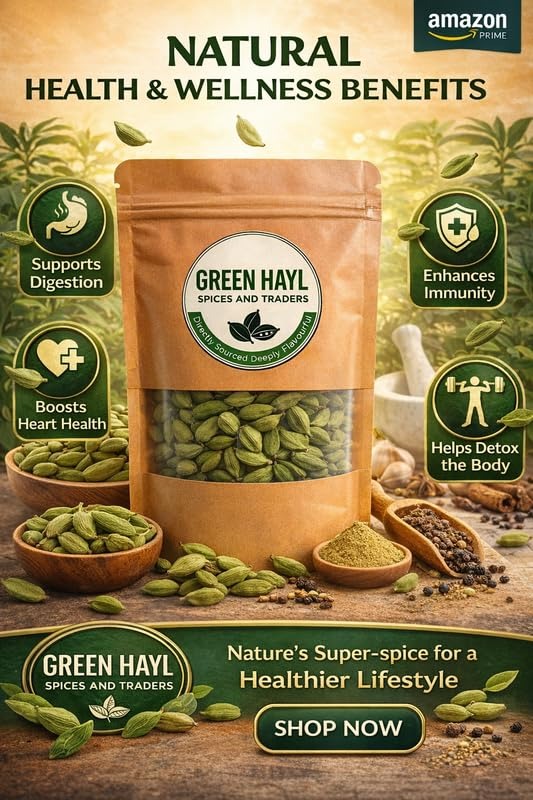 Green Hayl Ultra Bold Idukki Green Cardamom (Elaichi)